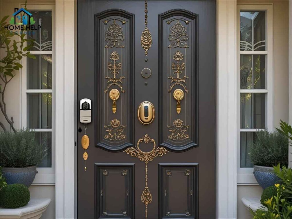 Smart lock installation on residential front door Huntington Boulevard Los Angeles