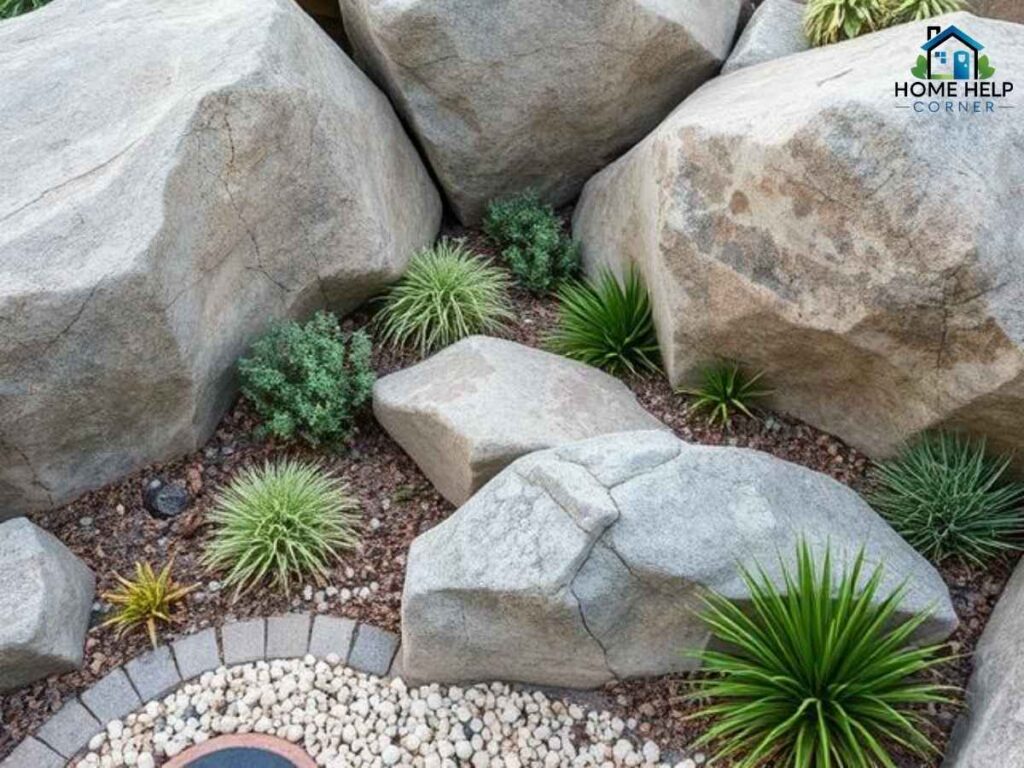 Creative Pocket-Greenhaven landscape bouldering design with native plants in Los Angeles
