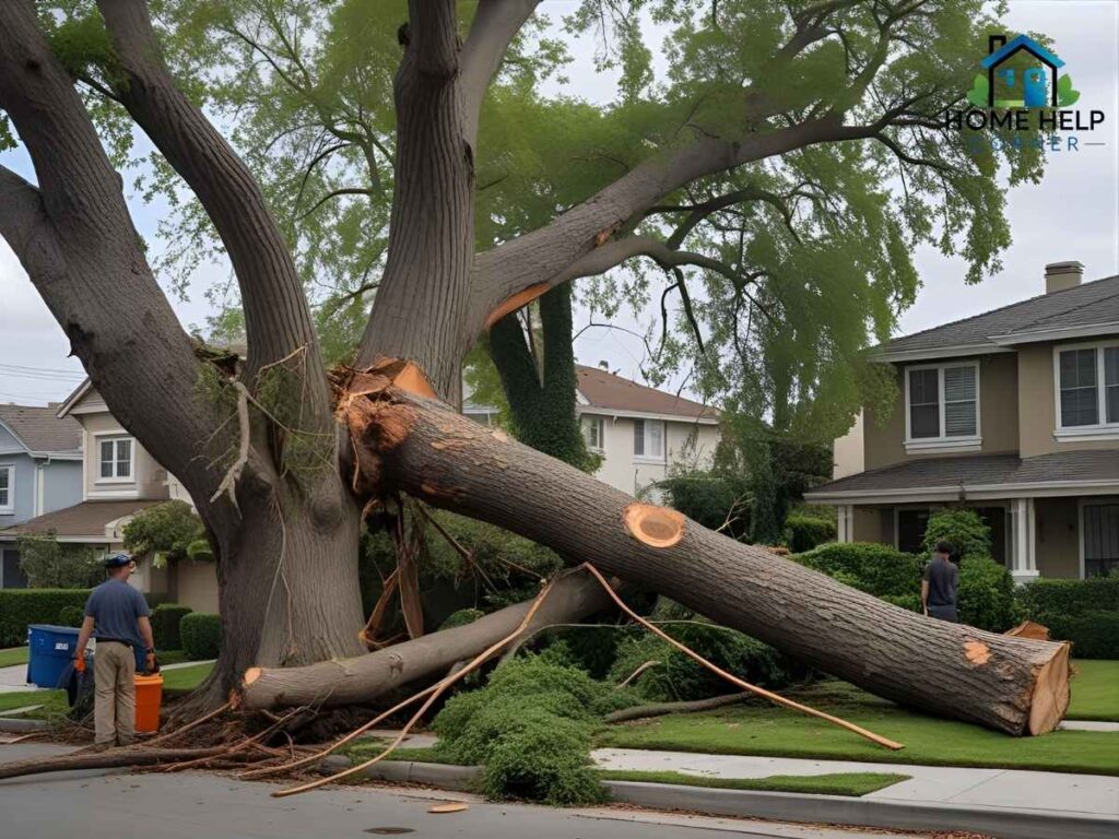 Richmond Area Tree-Limb Removal Services in Los Angeles 1 Dead sycamore limb removed by arborist in Richmond area Los Angeles neighborhood