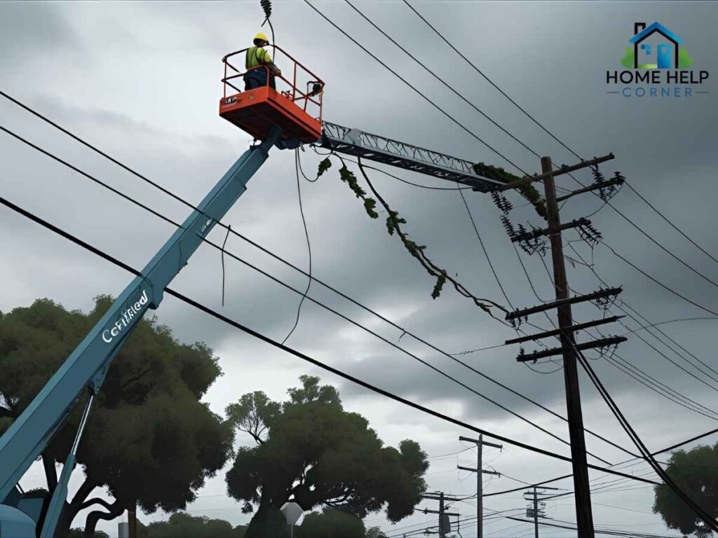 Richmond Area Tree-Limb Removal Services in Los Angeles 2 Certified local tree-limb removal crew working with power lines in Los Angeles