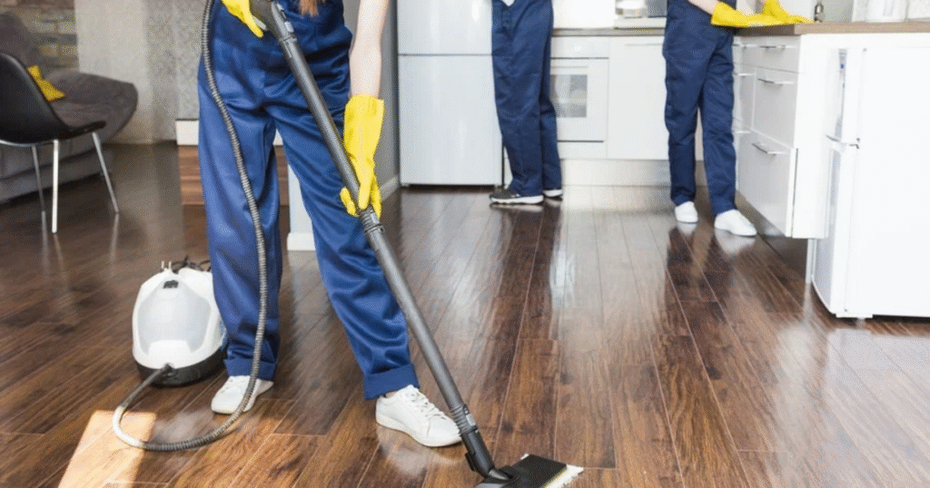 Los Angeles Airbnb Turnover Cleaning Service: Your Complete Host's Guide to Perfect Guest Experiences 1 Professional Los Angeles Airbnb turnover cleaning service team sanitizing vacation rental property